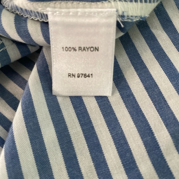 J. Jill Women's Tunic Top White & Blue Stripe Button Up Shirt Blouse SZ XL (B-6) - Picture 8 of 11